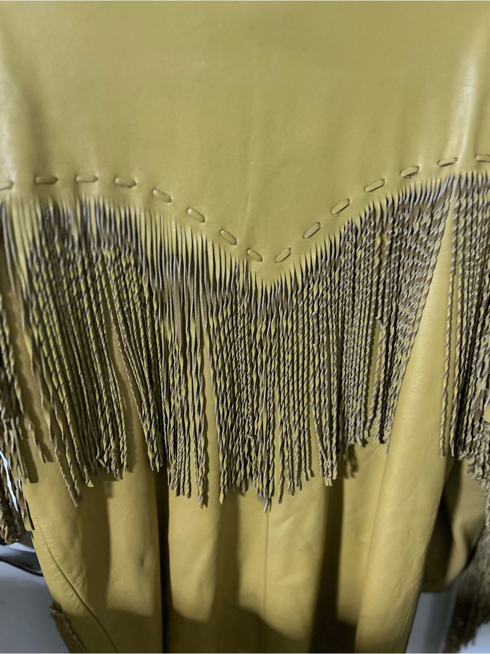 Vintage Double D Ranchwear Camel Fringe Long Western Boho - Picture 7 of 11